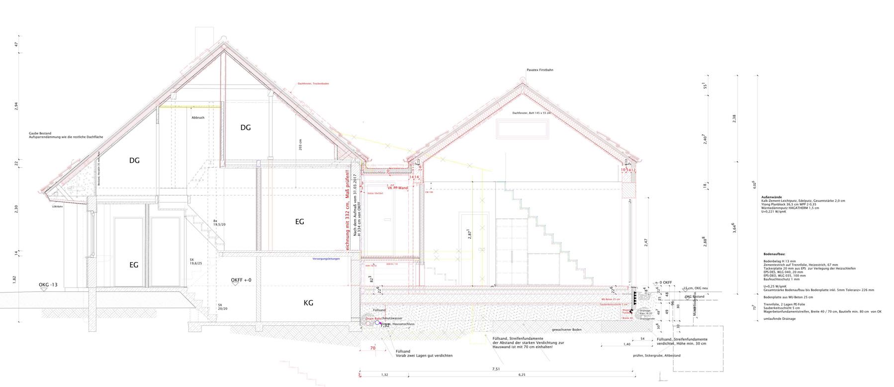BV Belgarder, Gebäudeschnitt
