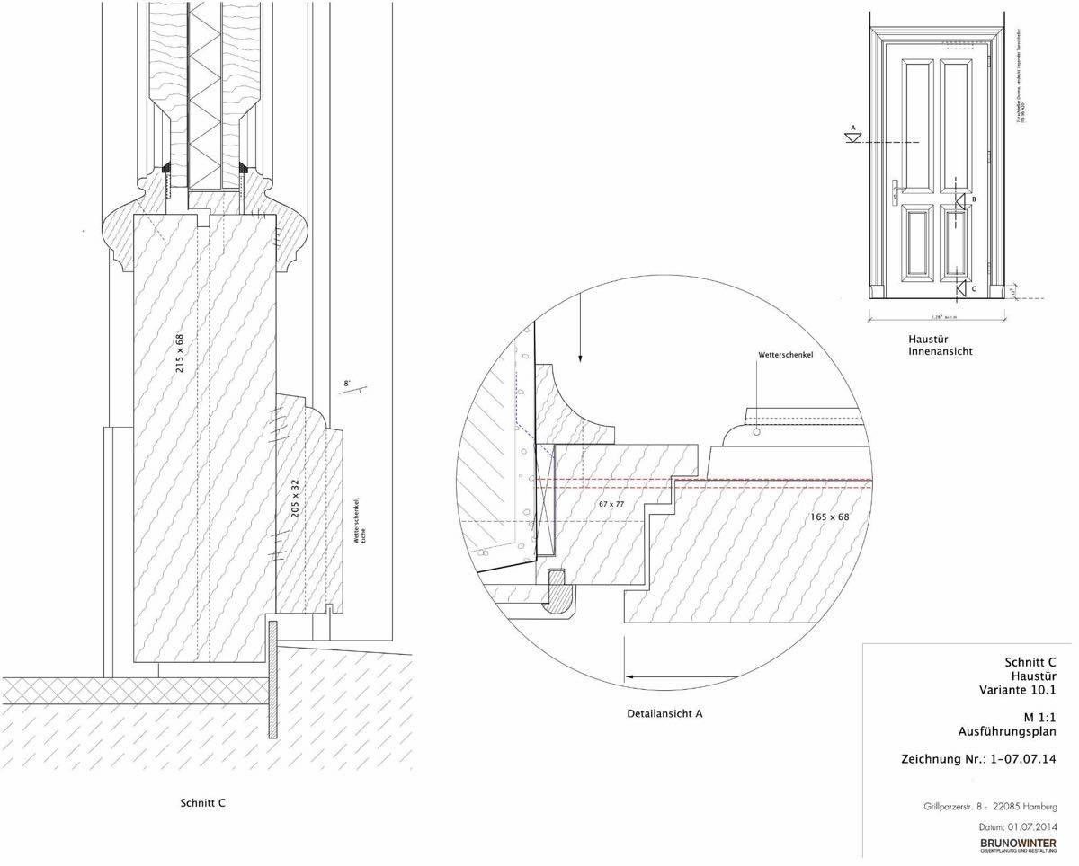 Haustür, Variante 10.1, Schnitt C Kopie1